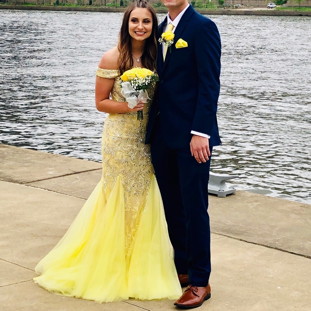 Yellow prom dress